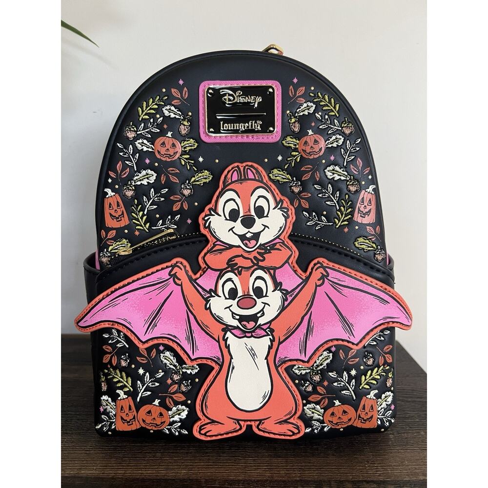 Loungefly Disney Chip & Dale Bat Halloween Mini Backpack - Picture 2 of 12